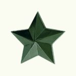 Звезда на погон большая(20 мм) гладкая олива