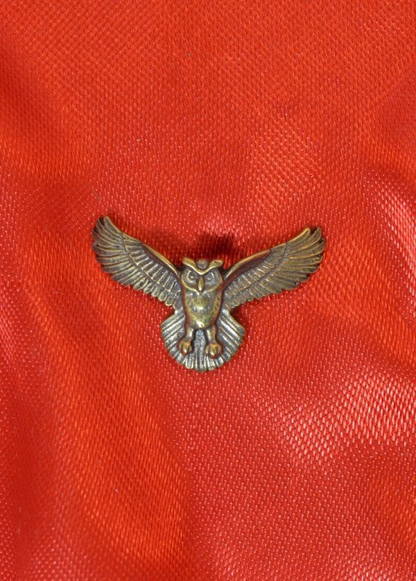 Значок фрачный на лацкан пиджака, эмблема военной разведки- сова.